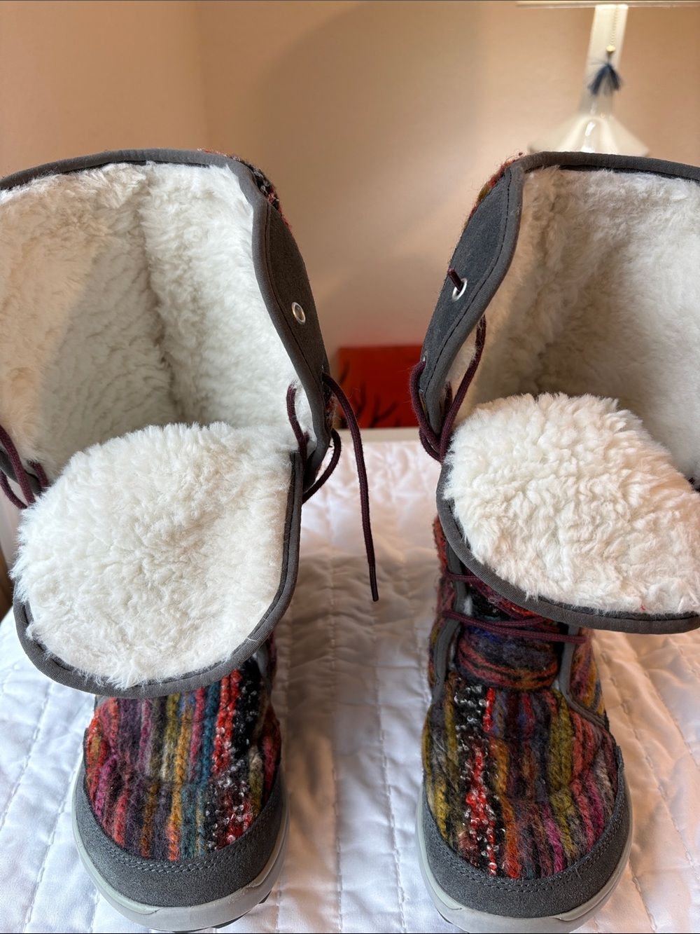 Merrell Women's Pechora Sky Tall Boots Bright Multicolor Sherpa Lined Boho NWOT - Picture 11 of 15